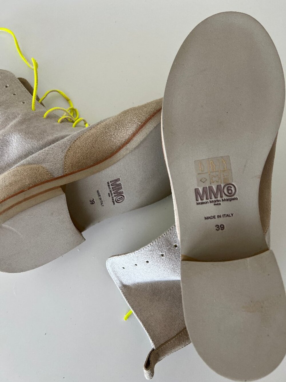 MM6 Maison Margiela Canvas & Suede Lace-Up Ankle Boots Size 39 – Unworn - Picture 4 of 12